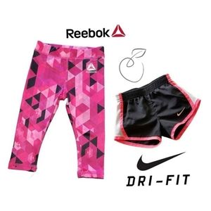 NIKE & REEBOK INFANT'S ATHLETIC BOTTOMS 12 MOS